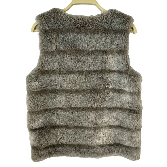 JOIE Andrina Y2K Faux Fur Open Vest Cardigan - Picture 2 of 10
